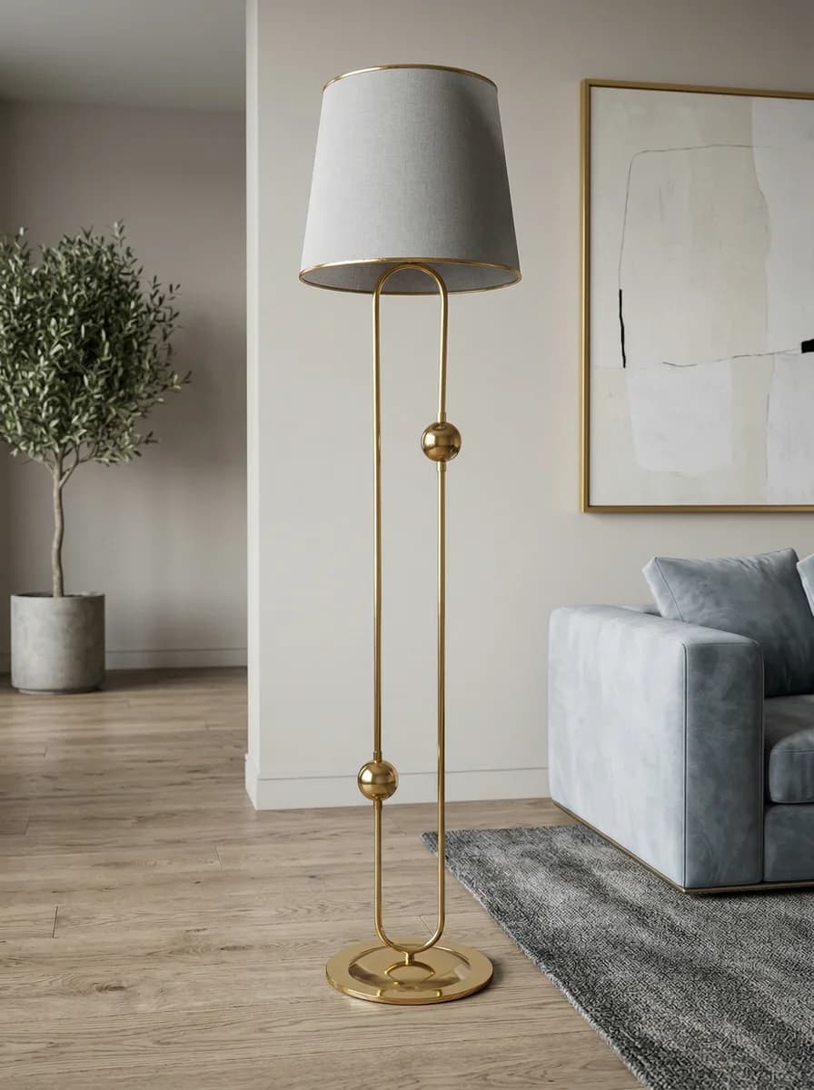 Sceptrum Konik Gold Lambader - Açık Gri